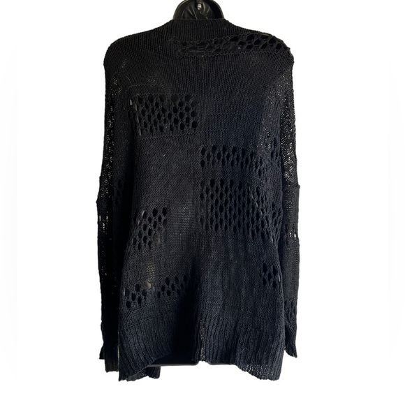 Black Woven Cardigan in Small EUC - Picture 3 of 4